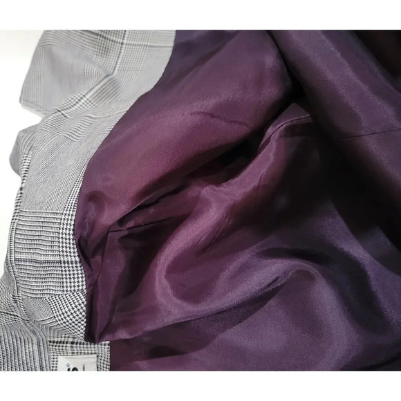 Russ Togs Women’s Vintage Gray Plaid Double-Breasted Blazer – Size 16 - Picture 7 of 10